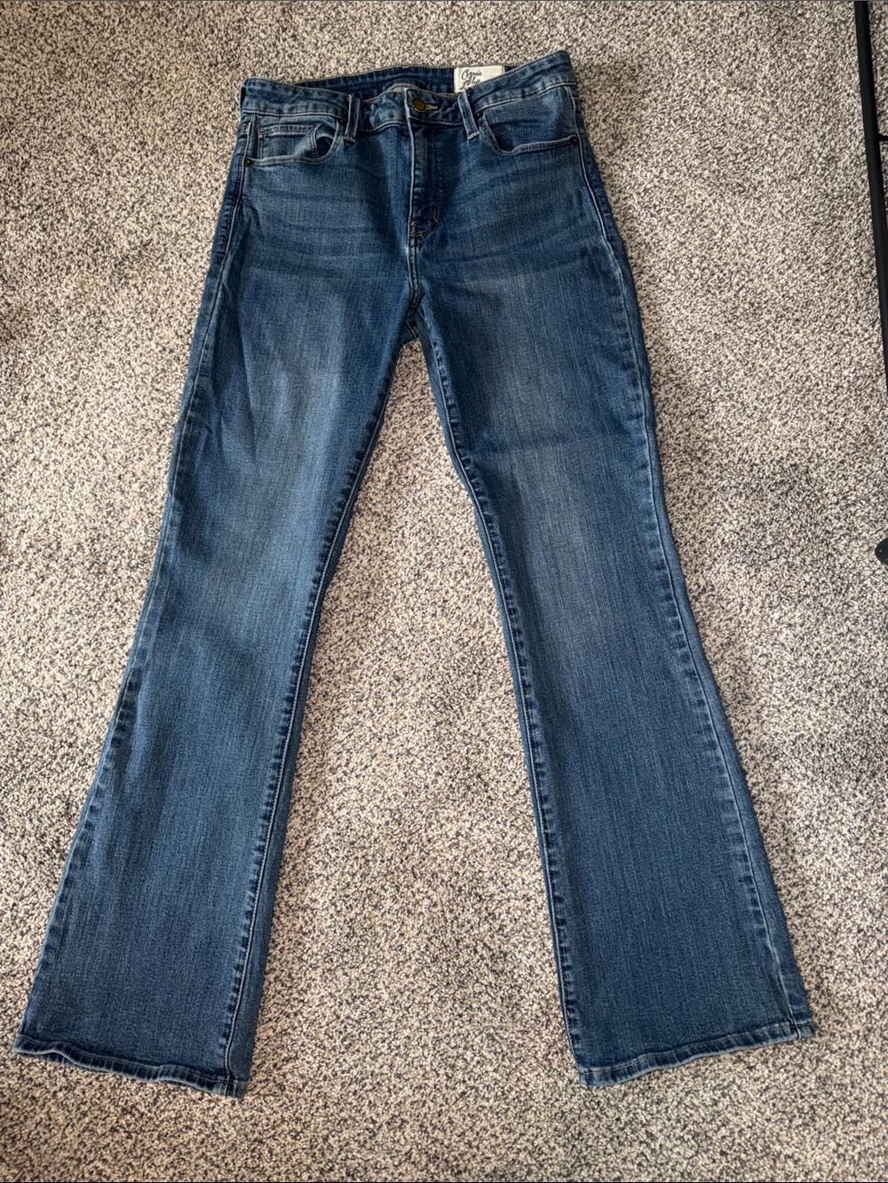 Classic Flare Jeans in Dark Blue - Women's Wide Leg
